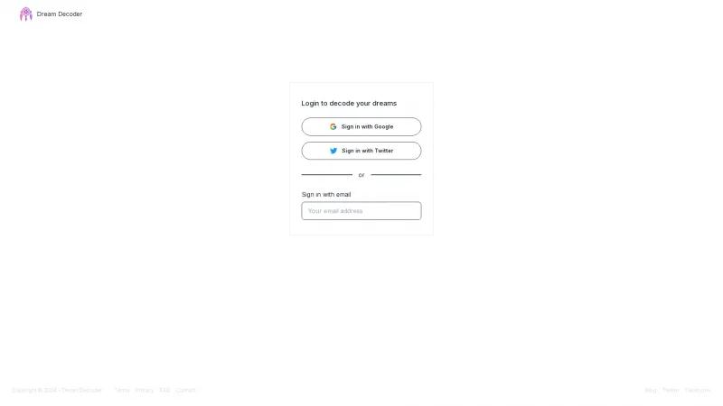 Descubre el Poder de la Interpretación de Sueños con Dream Decoder: Tu Herramienta Personal de Análisis de Sueños con IA. dreamdecoder