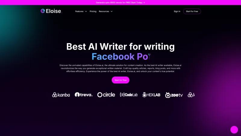 Eloise AI: La herramienta de escritura definitiva para la creación de contenido de alta calidad. eloise