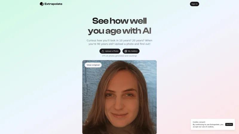 Extrapola: Visualiza a tu Yo Futuro con Simulaciones de Envejecimiento de IA de Última Generación. extrapolate