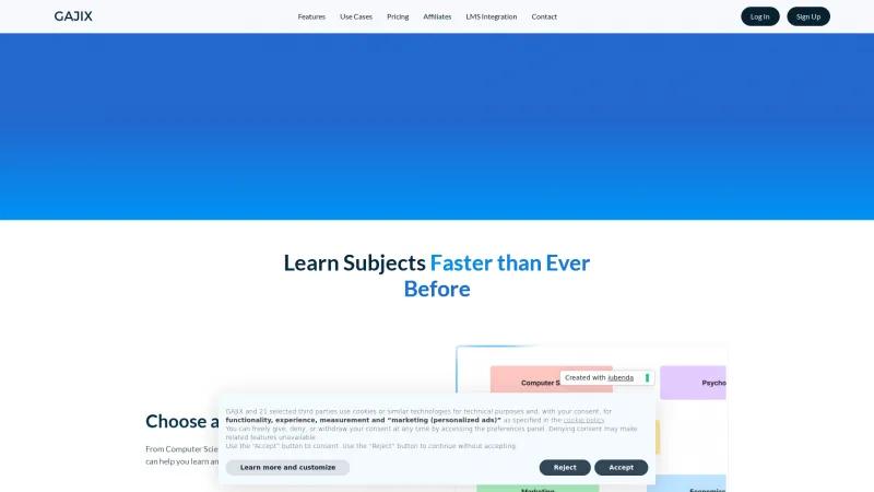 Revoluciona tu experiencia de aprendizaje con GAJIX: el asistente de aprendizaje AI definitivo. gajix