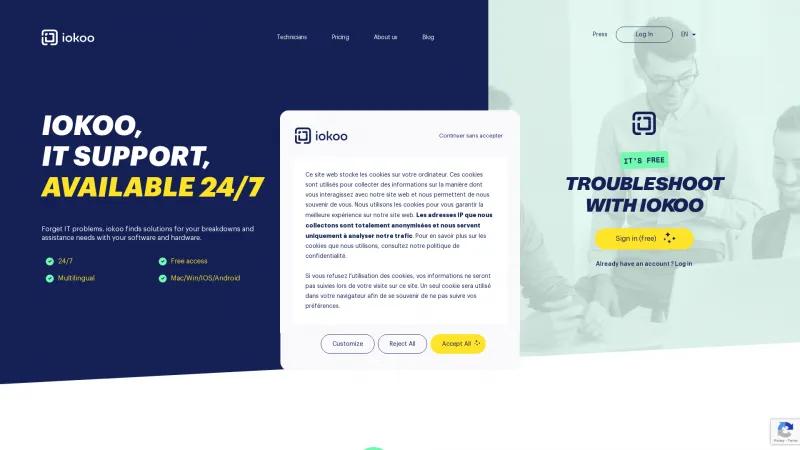 iokoo: Tu solución de soporte técnico impulsada por IA 24/7 para la resolución instantánea de problemas técnicos. iokoo