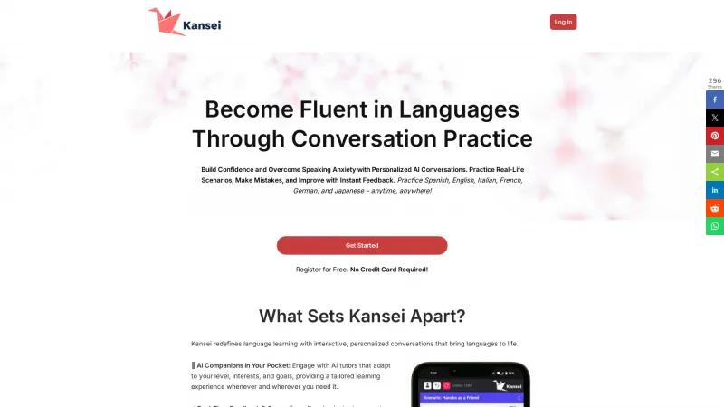 Transforma tu experiencia de aprendizaje de idiomas con los innovadores compañeros de chat AI de Kansei. kansei