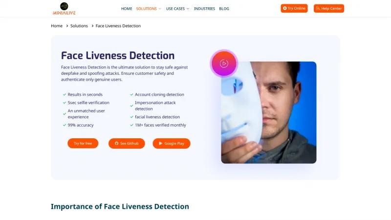 MiniAiLive Detección de Liveliness Facial SDK: Seguridad Avanzada Contra Amenazas de Deepfake y Suplantación miniai