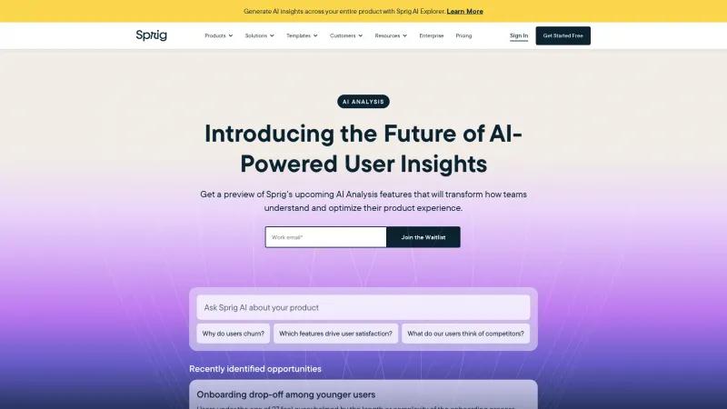 Revoluciona la comprensión del usuario con las herramientas impulsadas por inteligencia artificial de Sprig para una experiencia de usuario mejorada. sprig