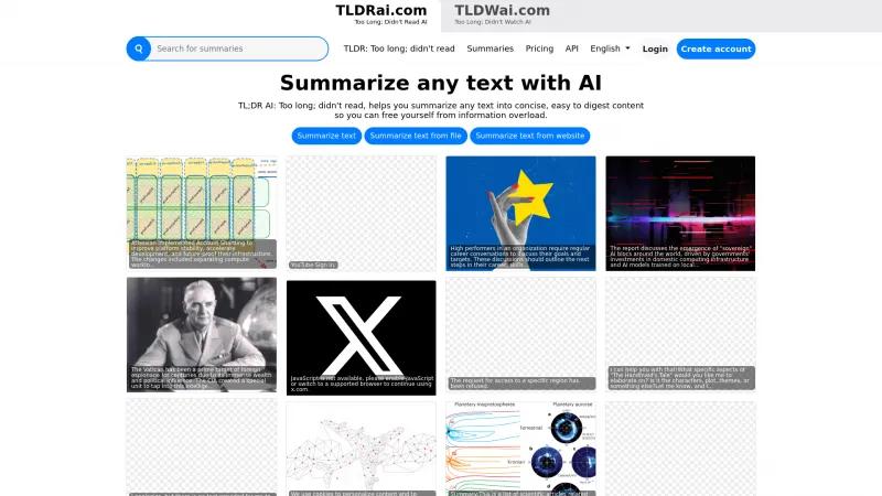 Transforma tu experiencia de lectura con TLDR AI: Resumiendo la sobrecarga de información sin esfuerzo. tldrai