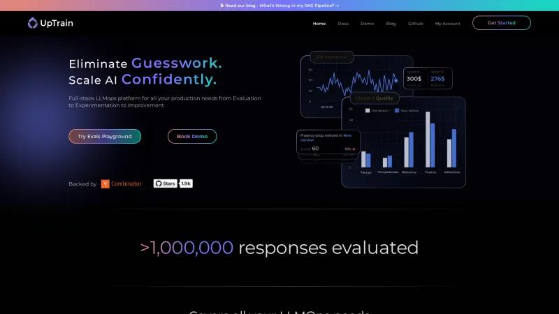 UpTrain: La Plataforma LLMOps Full-Stack Definitiva para el Desarrollo Eficiente de Modelos de Lenguaje de Gran Escala. uptrain