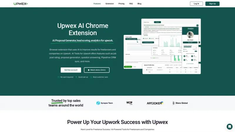 Mejora tu éxito en Upwork con Upwex: la herramienta impulsada por IA para freelancers. upwex