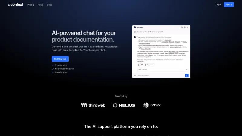 Revoluciona el soporte al cliente con el bot de soporte técnico impulsado por inteligencia artificial de Context. usecontext