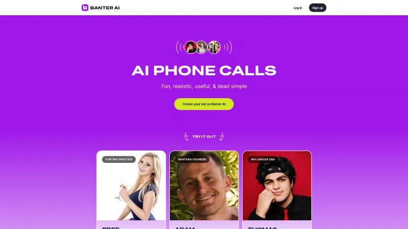 Revoluciona la interacción entre influencers y fans con BanterAI: llamadas de voz personalizadas con inteligencia artificial. banterai