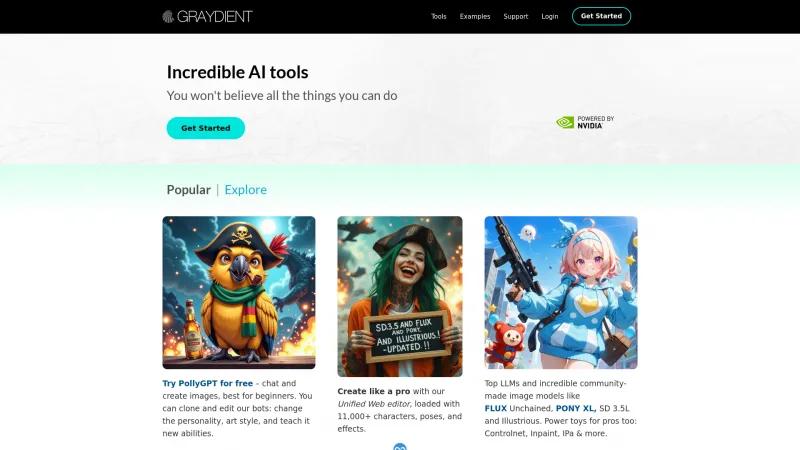Descubre Graydient AI: Herramientas de IA innovadoras para todos los niveles de habilidad. graydient
