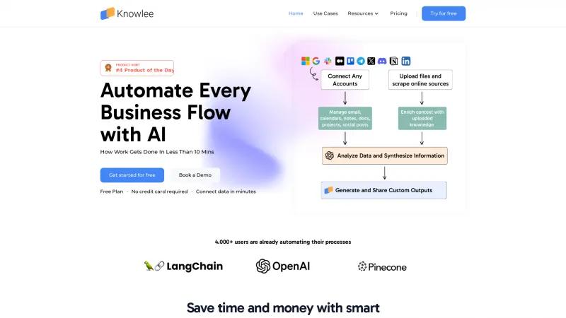 Transforma las operaciones de tu negocio con Knowlee AI: automatización eficiente y productividad mejorada. knowlee
