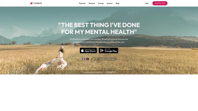 Mejora tu salud mental con Rosebud: una innovadora experiencia de journaling interactivo. rosebudjournal