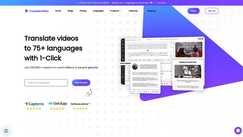 Traducción de Video: Traducción y Doblaje de Video Sin Esfuerzo en Más de 75 Idiomas. translate
